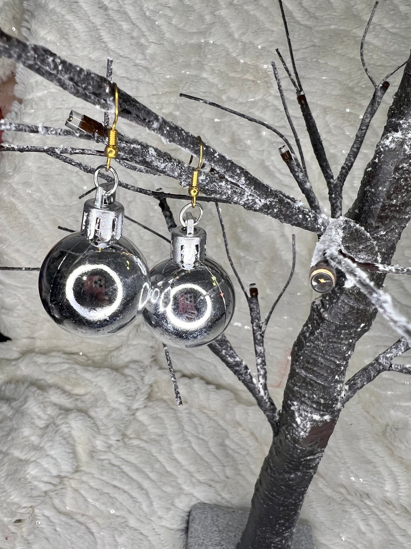 Large Metallic Bauble Earrings - Assorted Colours