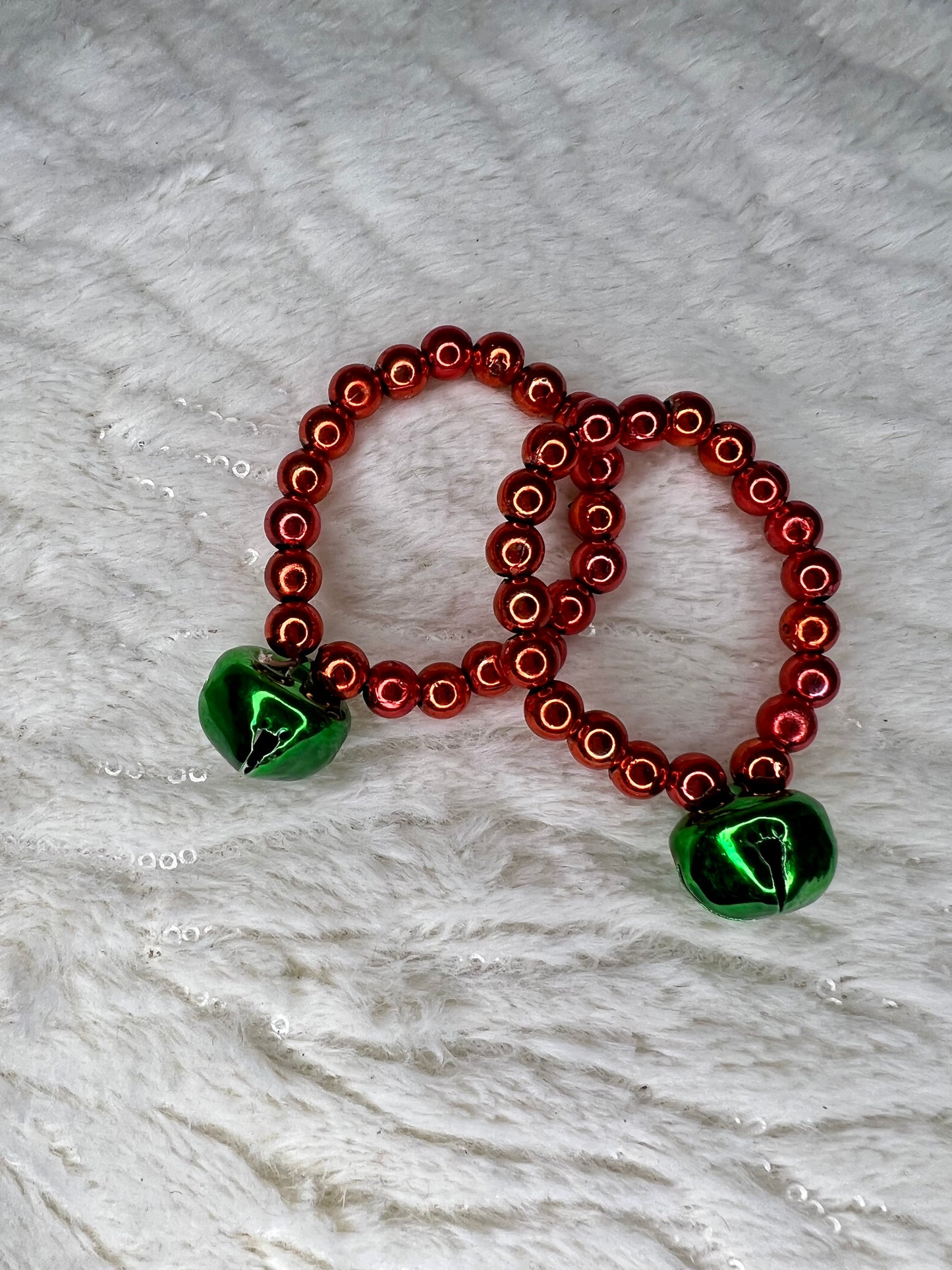 Set of 2 Jingle Bell Bracelets (assorted colours)