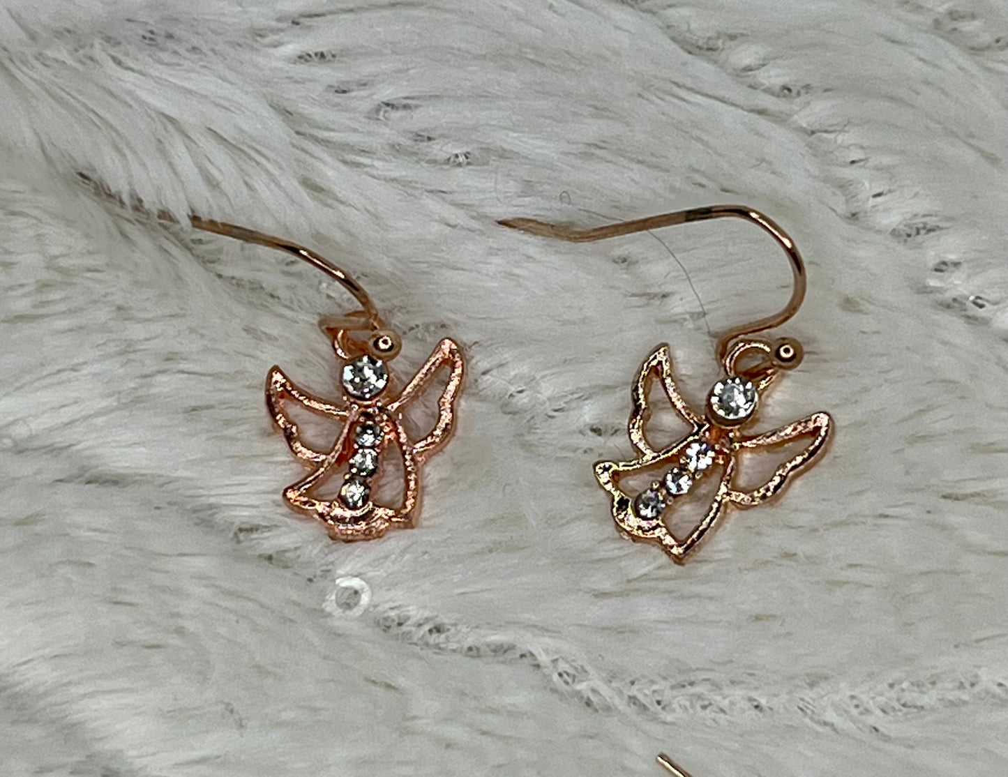 Rose Gold Christmas Dangle Earrings (assorted designs)
