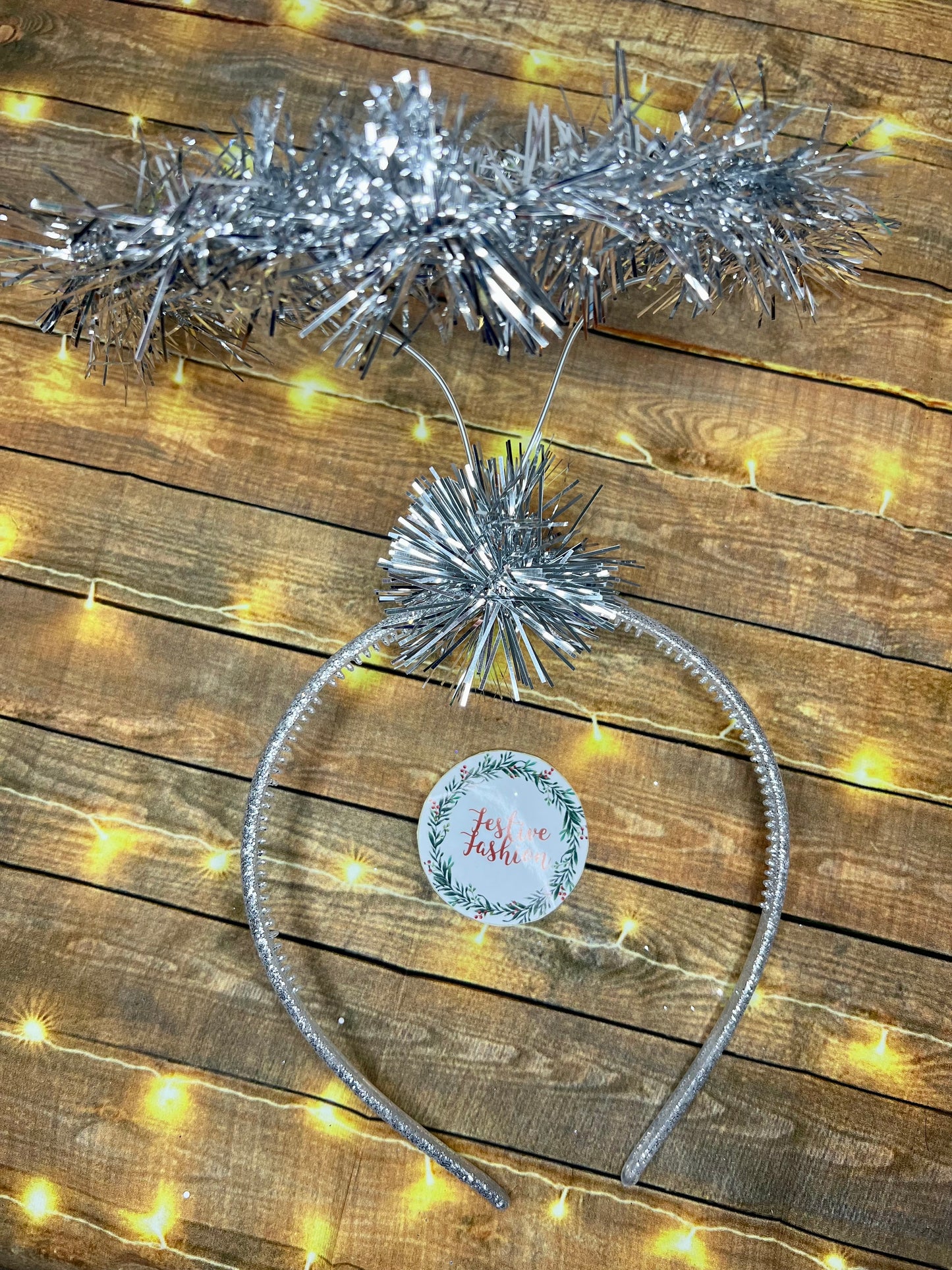 Gold or Silver Tinsel Halo Headband