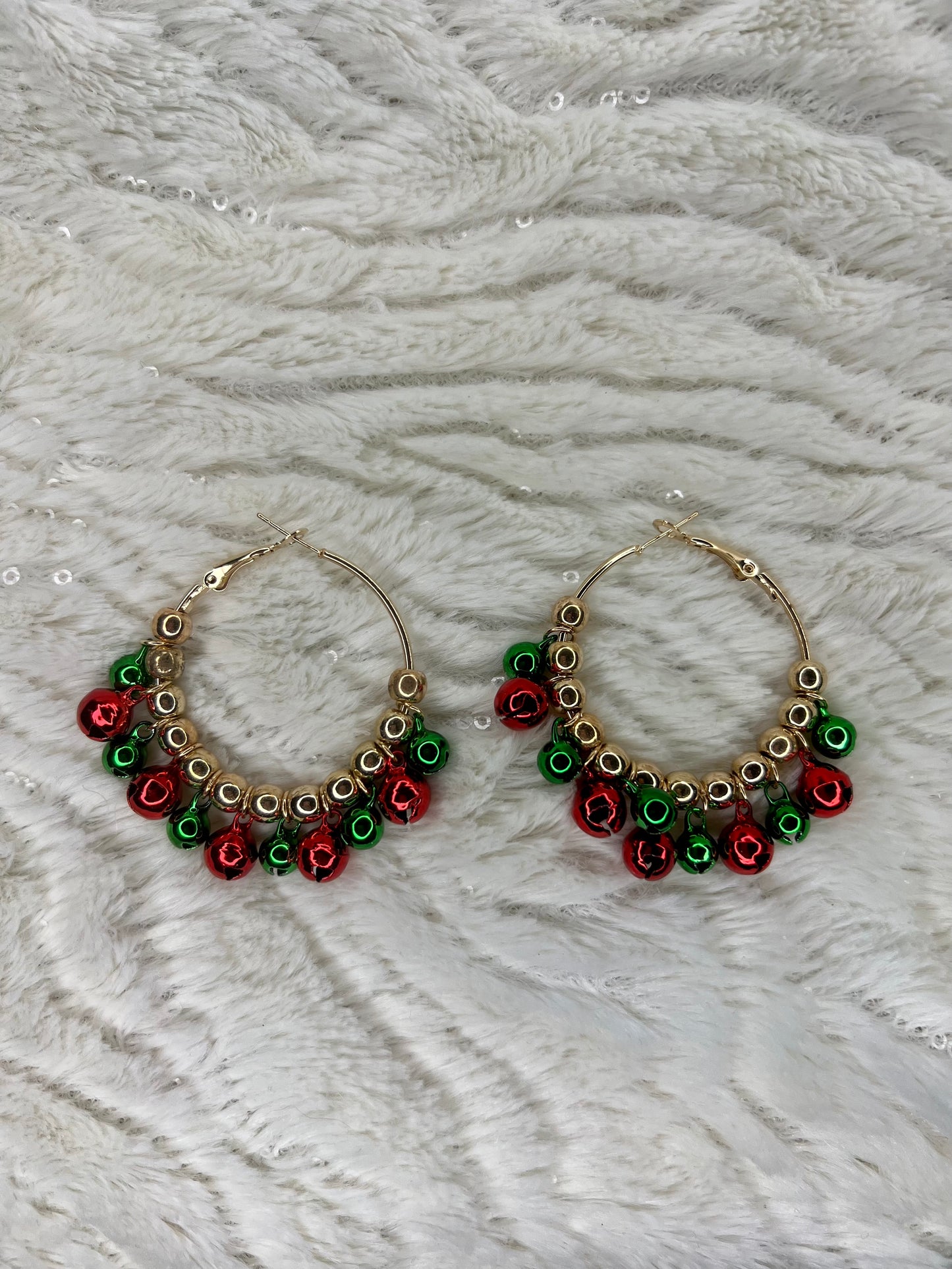Hoop Earrings with Jingle Bells