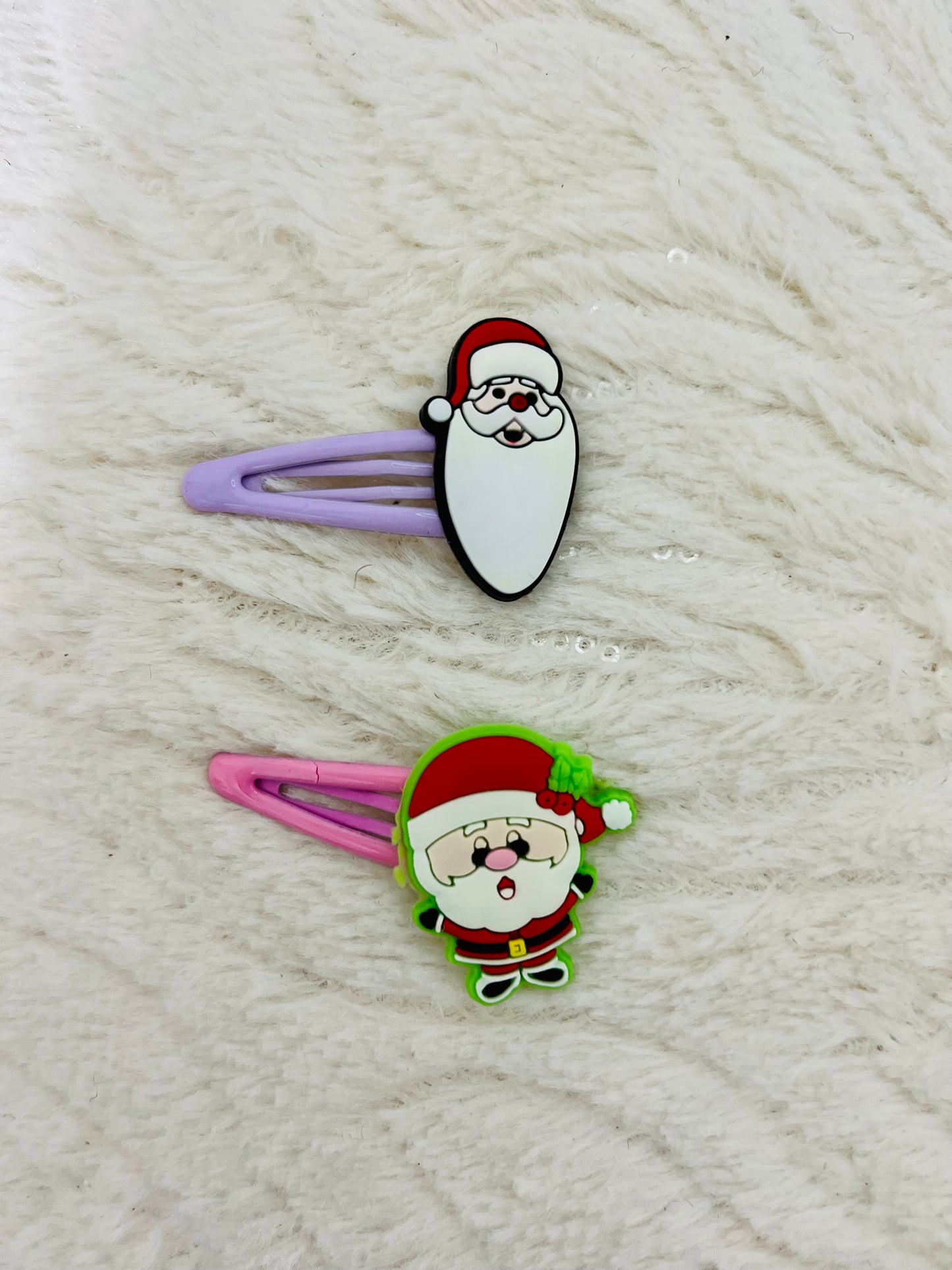 Set of 2 Christmas Character Metal Hair Clips (assorted designs)