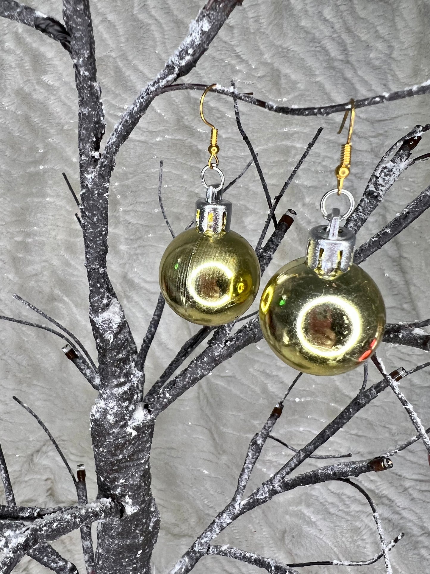Large Metallic Bauble Earrings - Assorted Colours