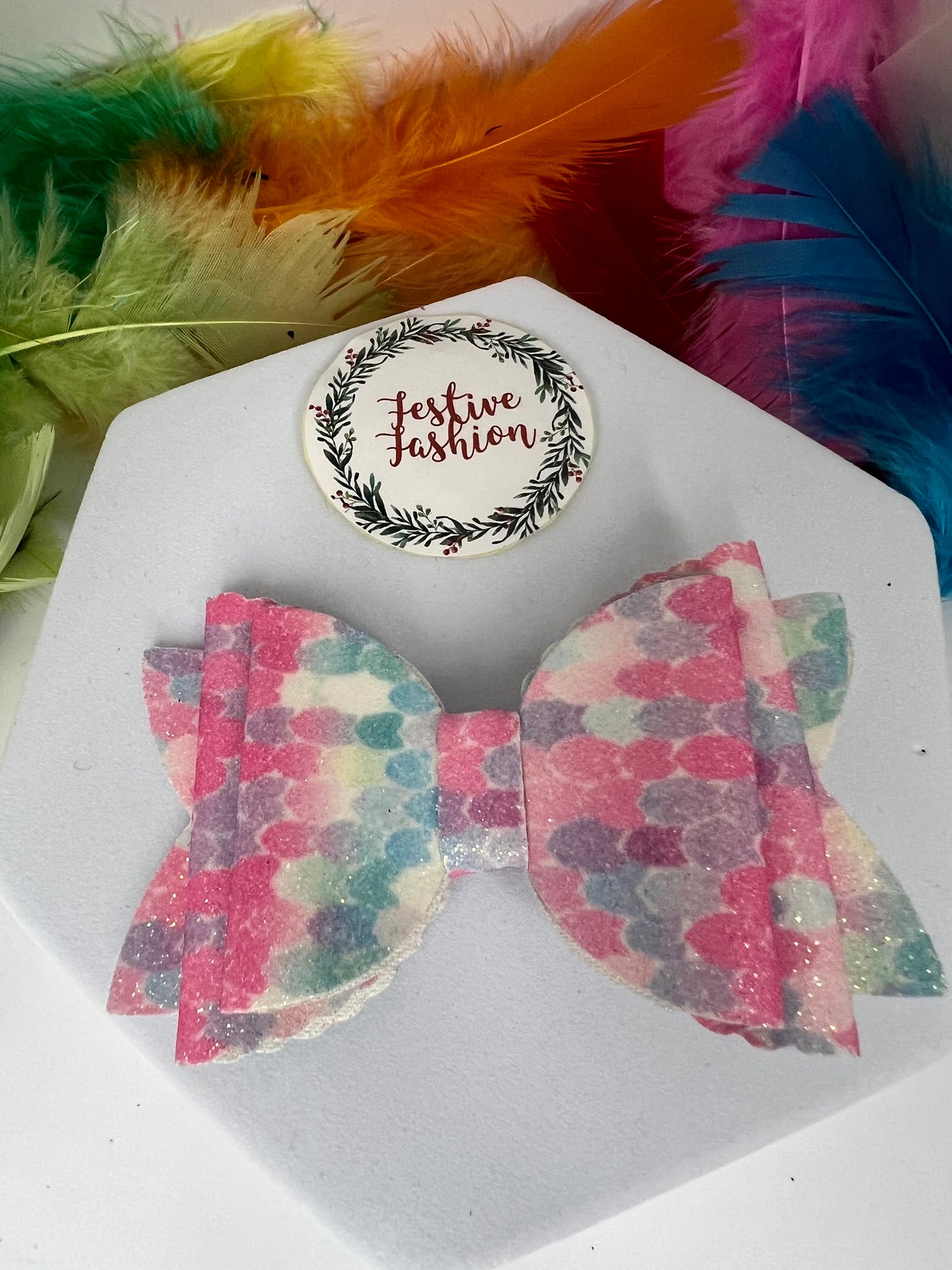 Mermaid Shimmer Bow Hair Clips