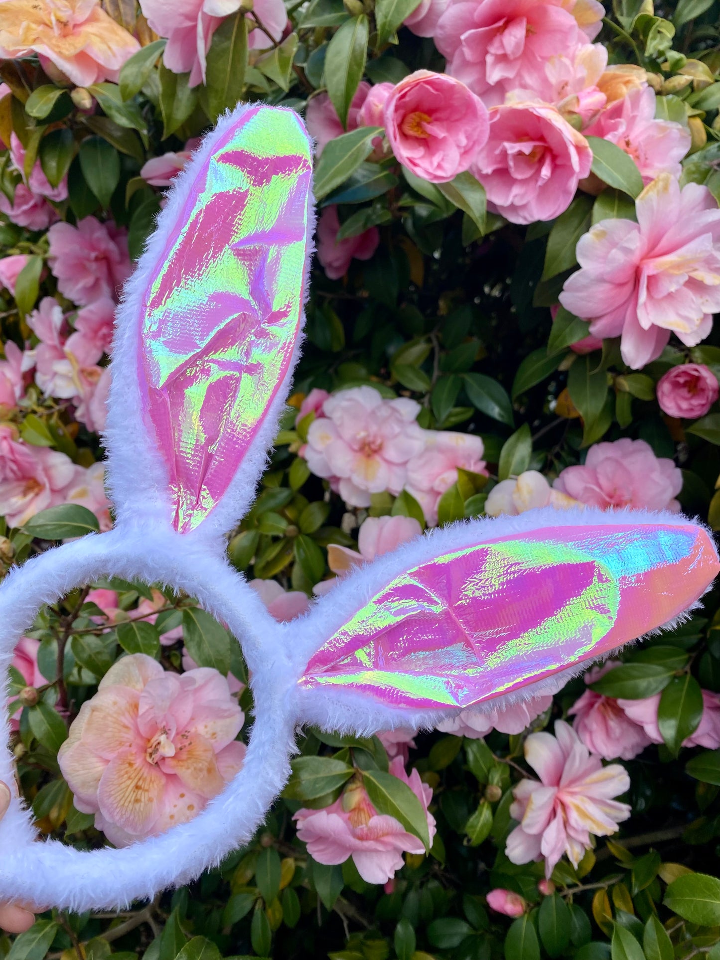 Furry Shimmery Rabbit Ears Headband