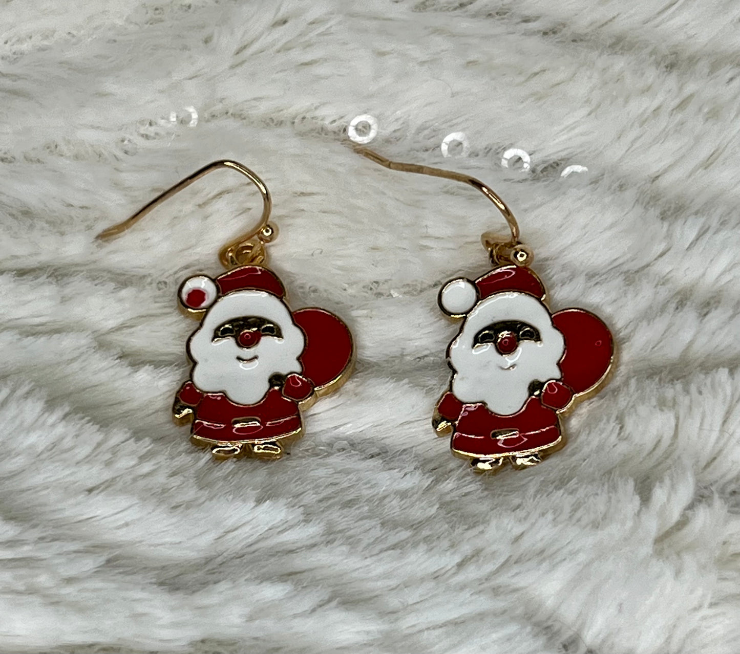Enamel Christmas Dangle Earrings (assorted designs)