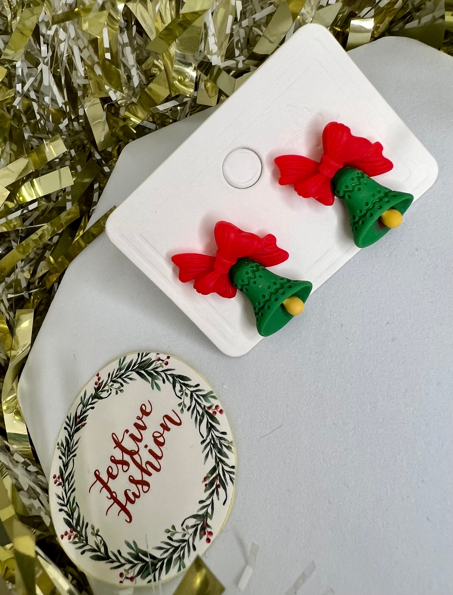 Christmas Character Polymer Clay Stud Earrings (assorted designs)