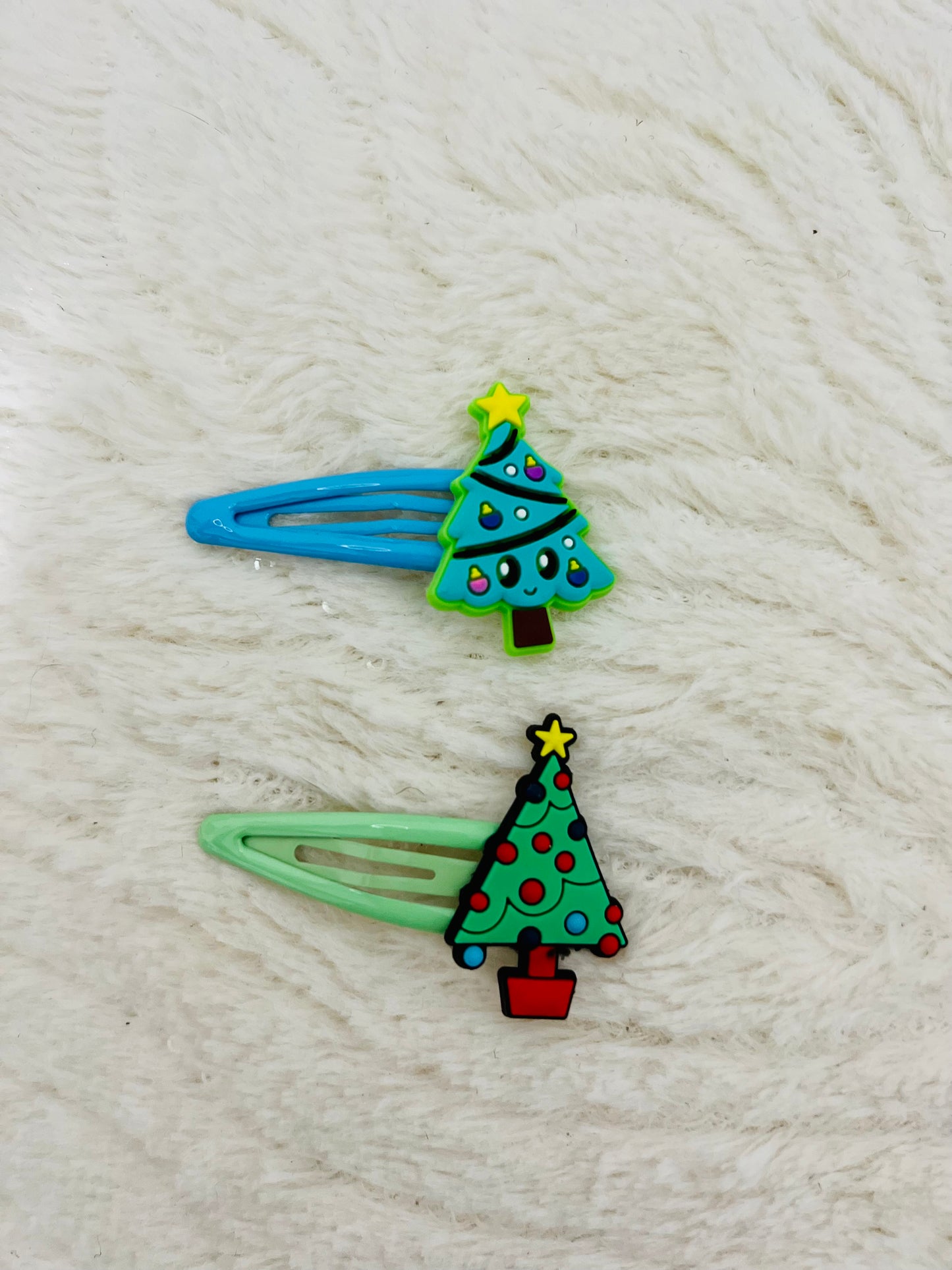Set of 2 Christmas Character Metal Hair Clips (assorted designs)