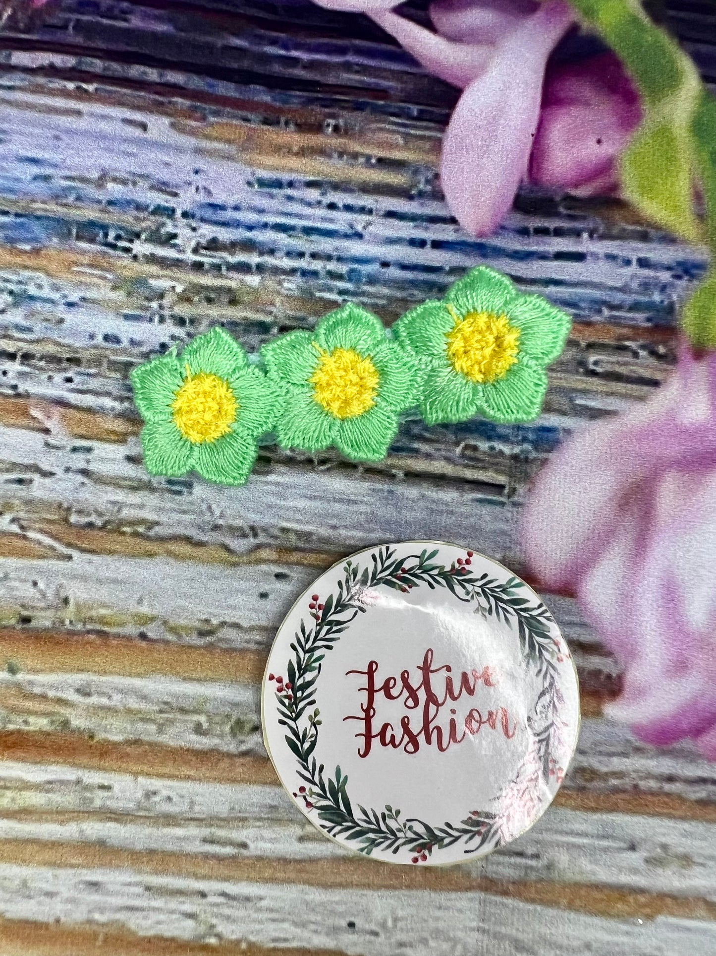 Triple Flower Hair Clip – Assorted Colours