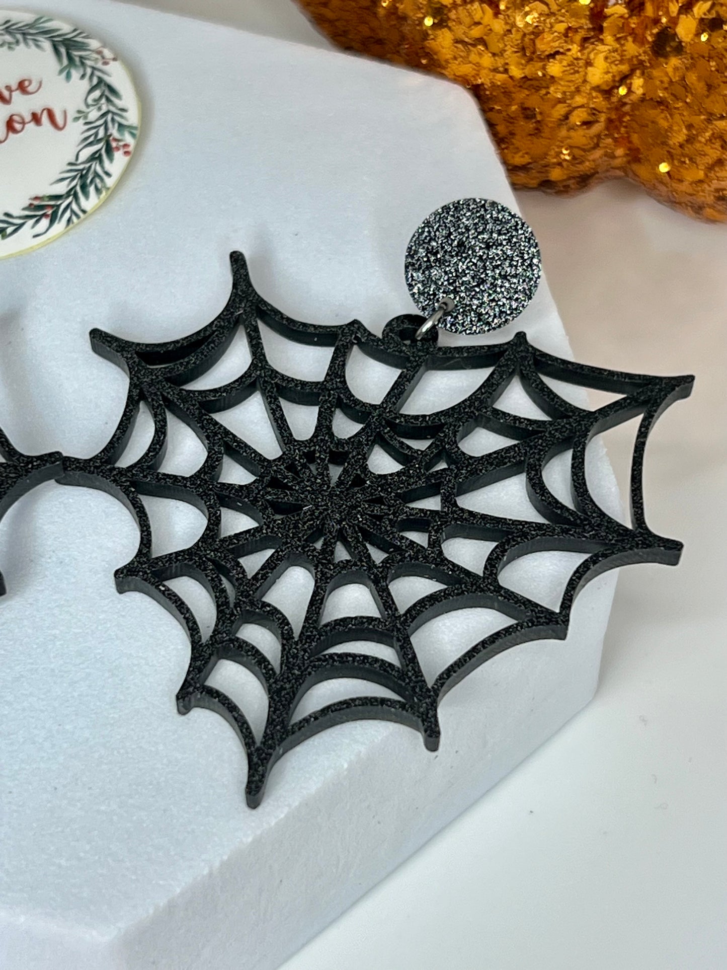 Large Cobweb Statement Earrings