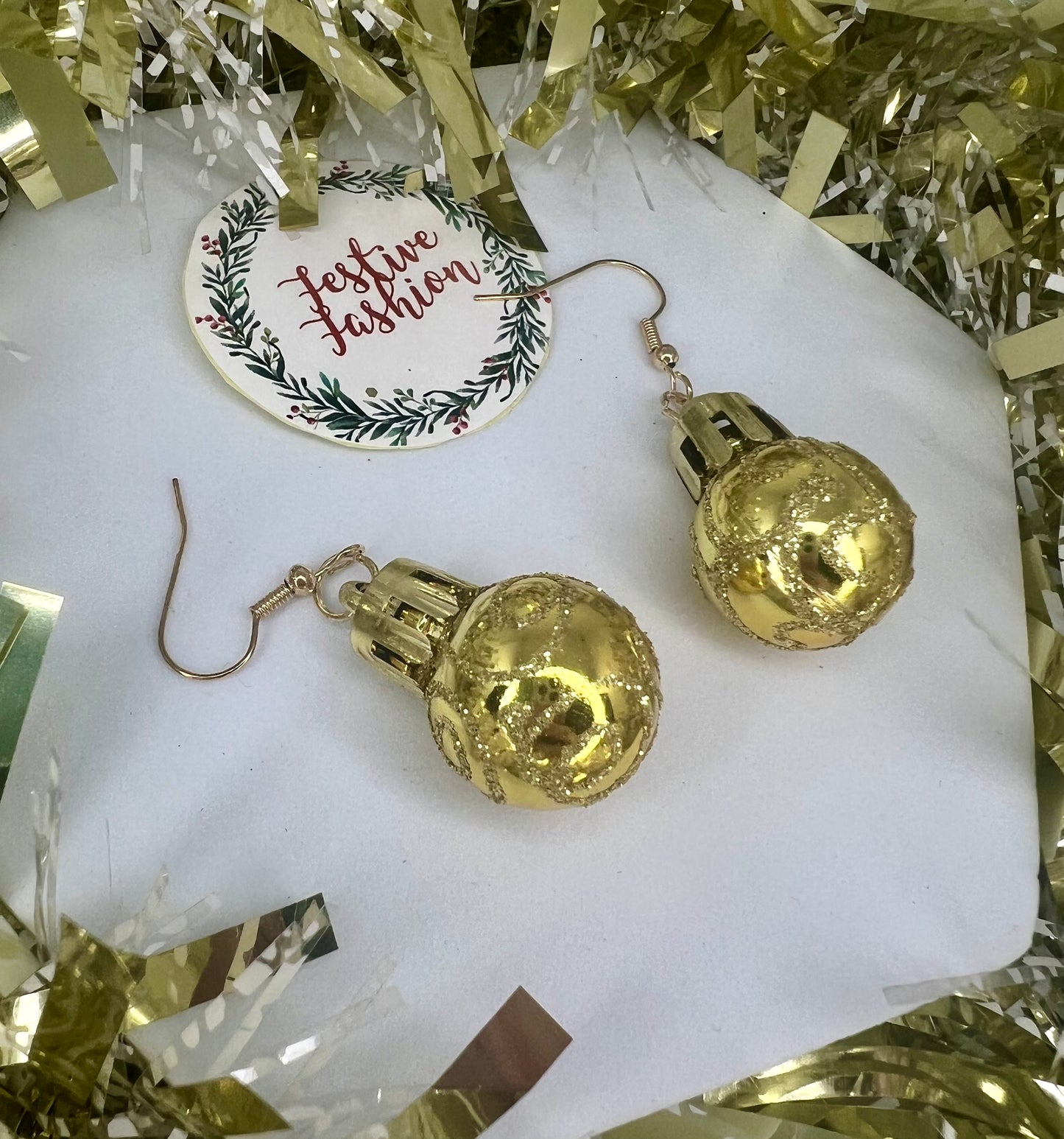 Glitter Bauble Earrings – Assorted Colours