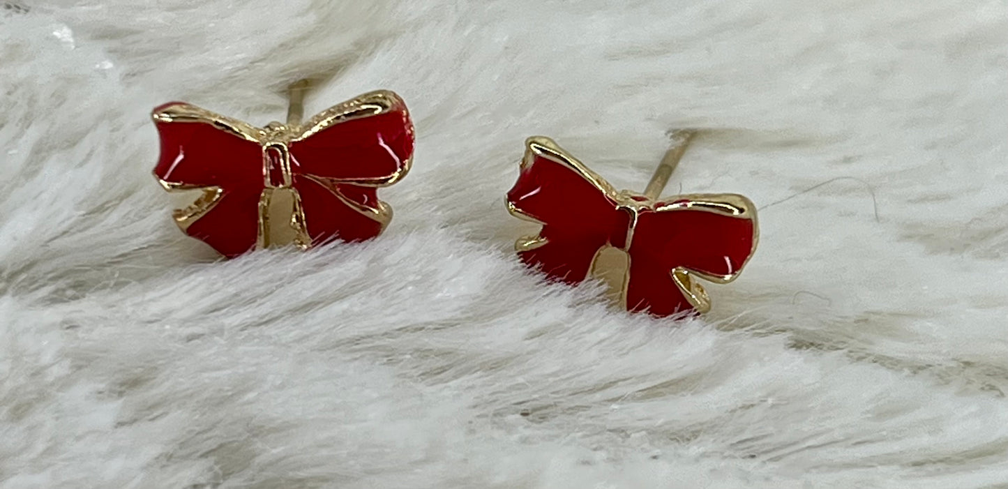 Enamel Christmas Stud Earrings (assorted designs)