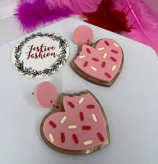 Heart Cookie Earrings