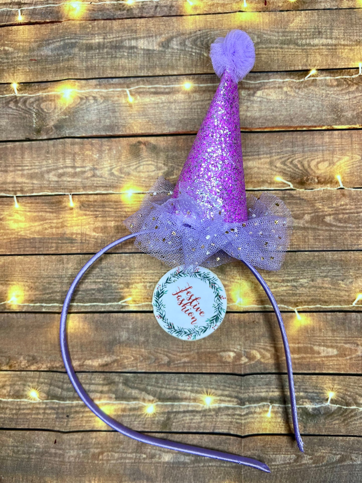 Glittery Clown Hat Headband