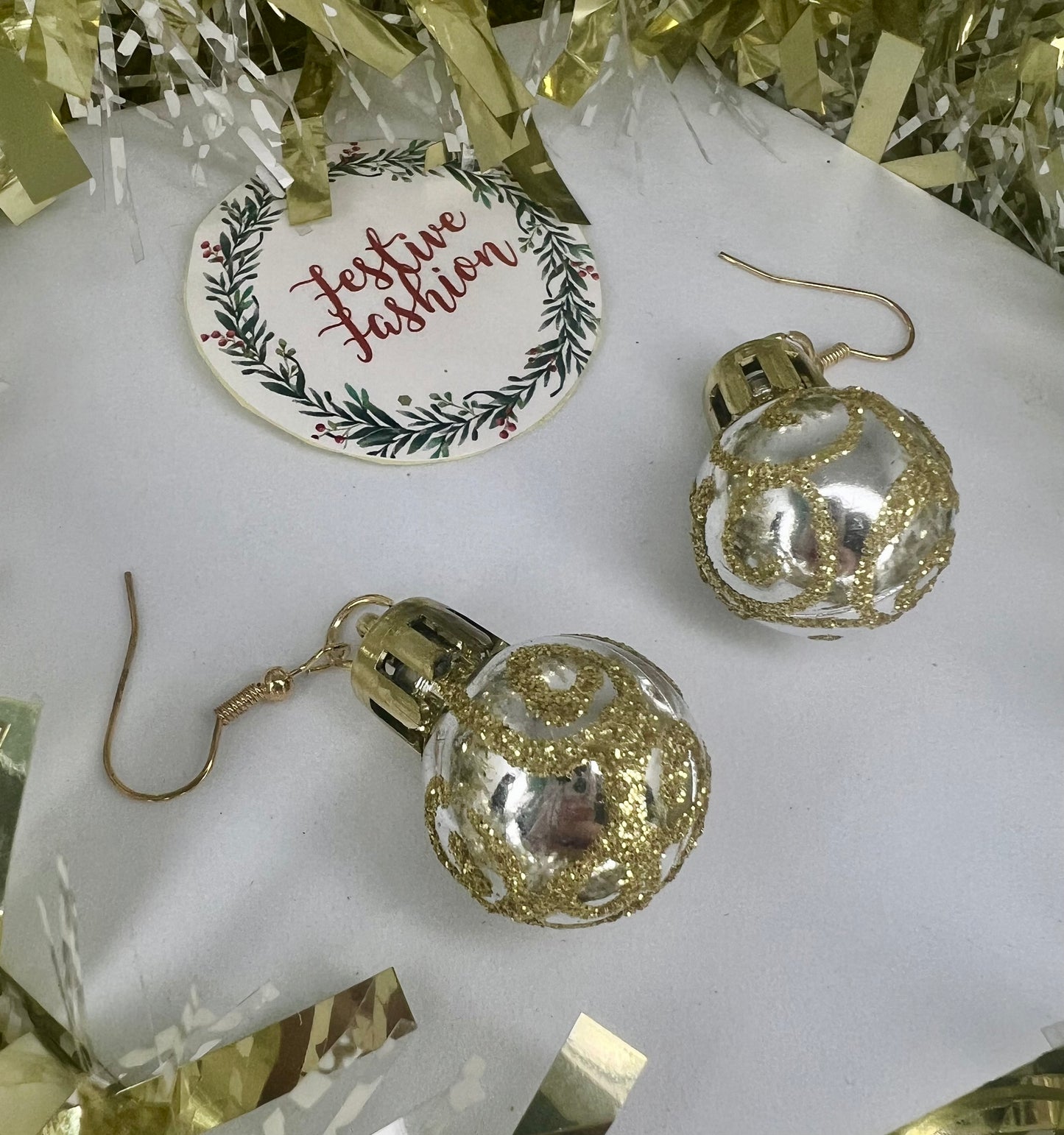 Glitter Bauble Earrings – Assorted Colours