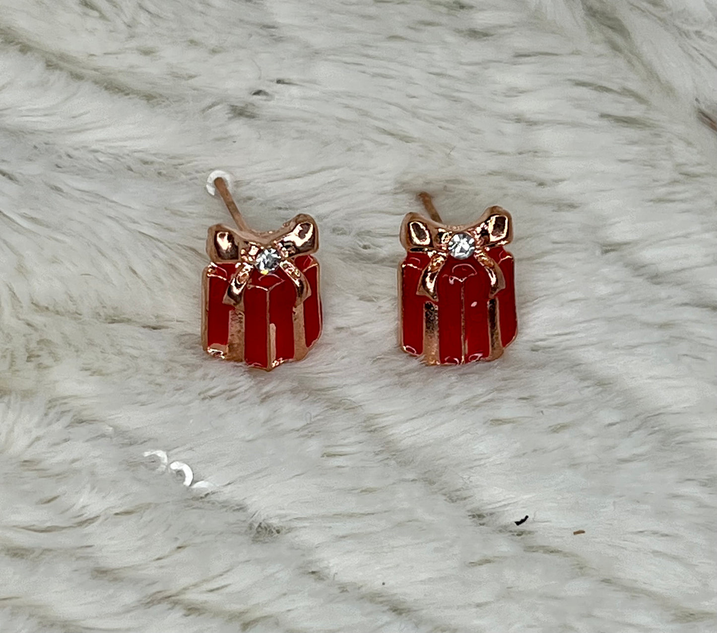 Rose Gold Christmas Stud Earrings (assorted designs)