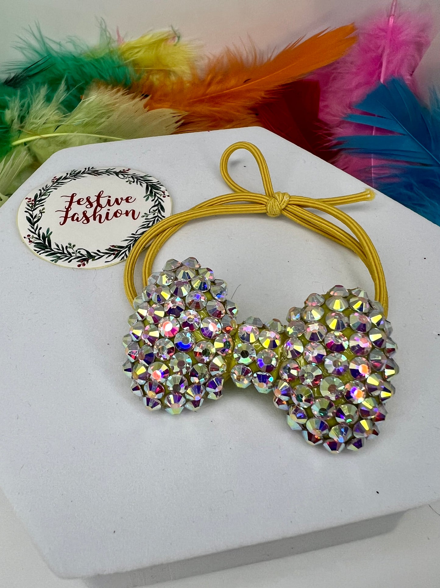 Diamanté Bow Hair Bobbles