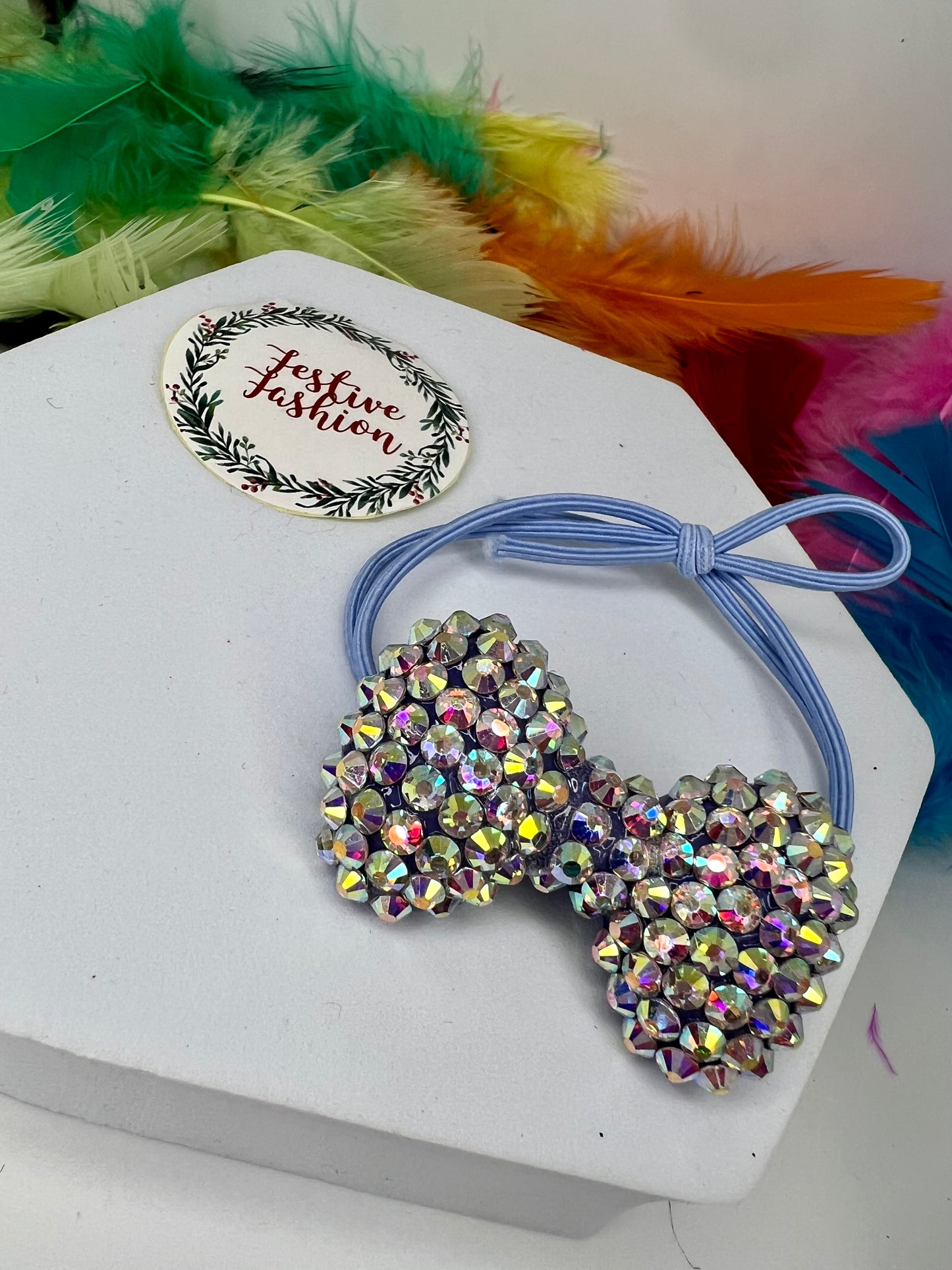 Diamanté Bow Hair Bobbles