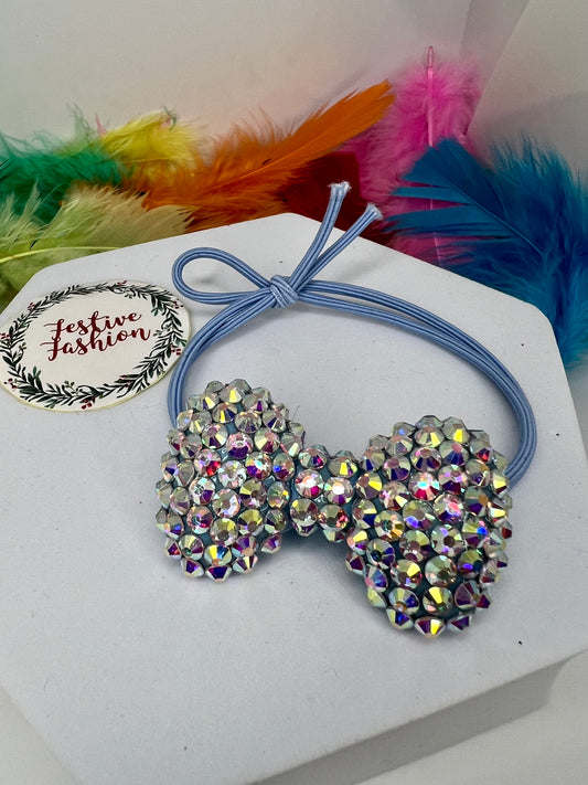 Diamanté Bow Hair Bobbles