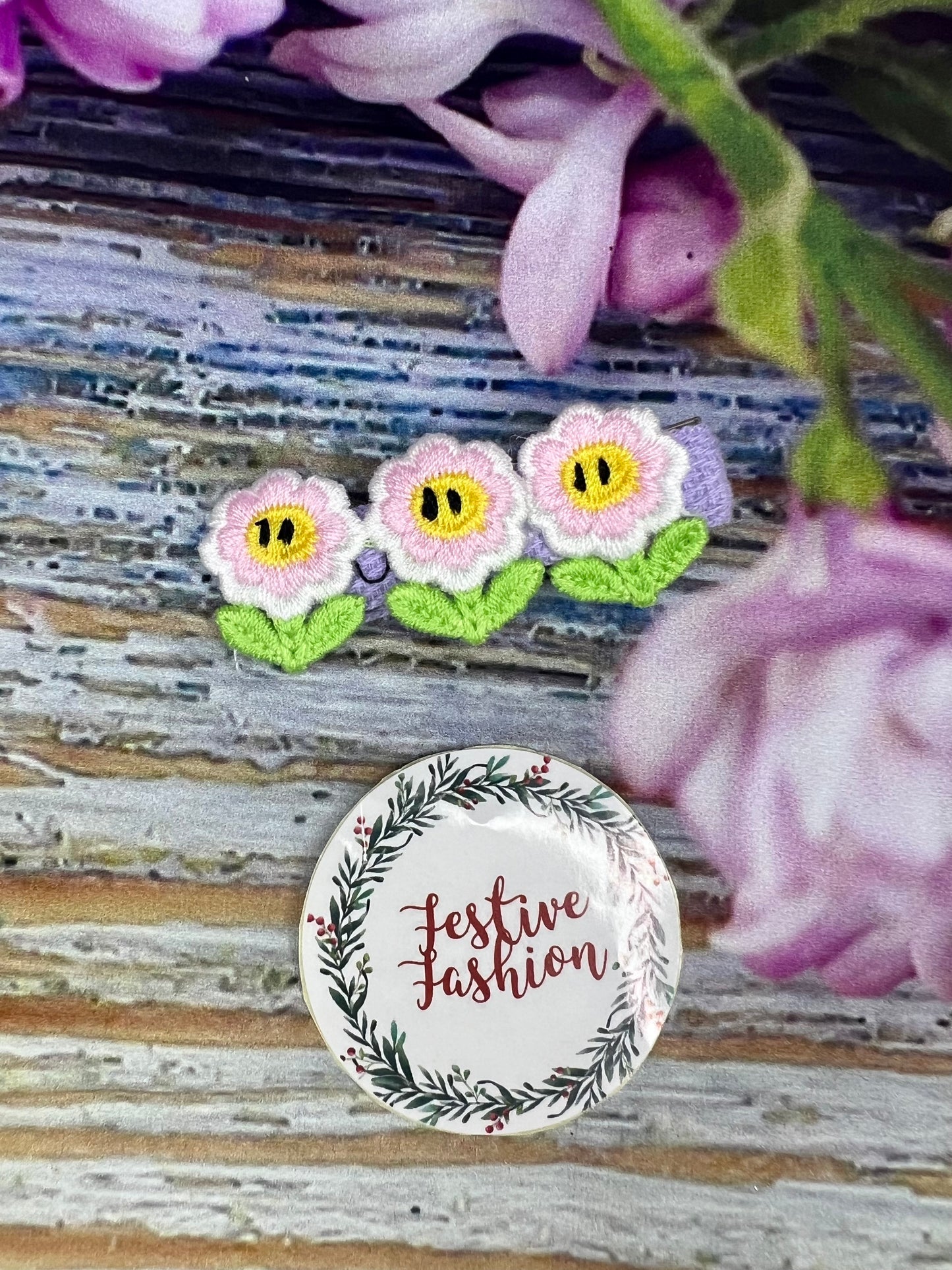 Triple Flower Hair Clip – Assorted Colours