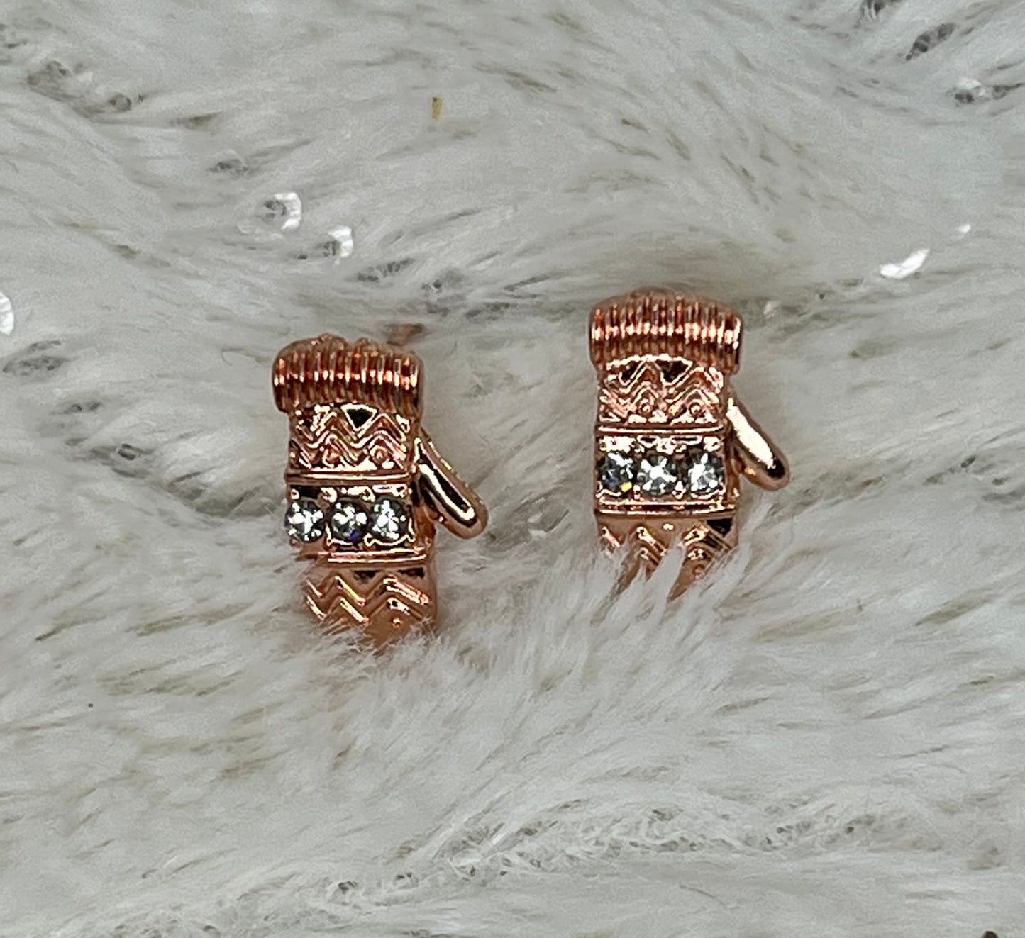 Rose Gold Christmas Stud Earrings (assorted designs)