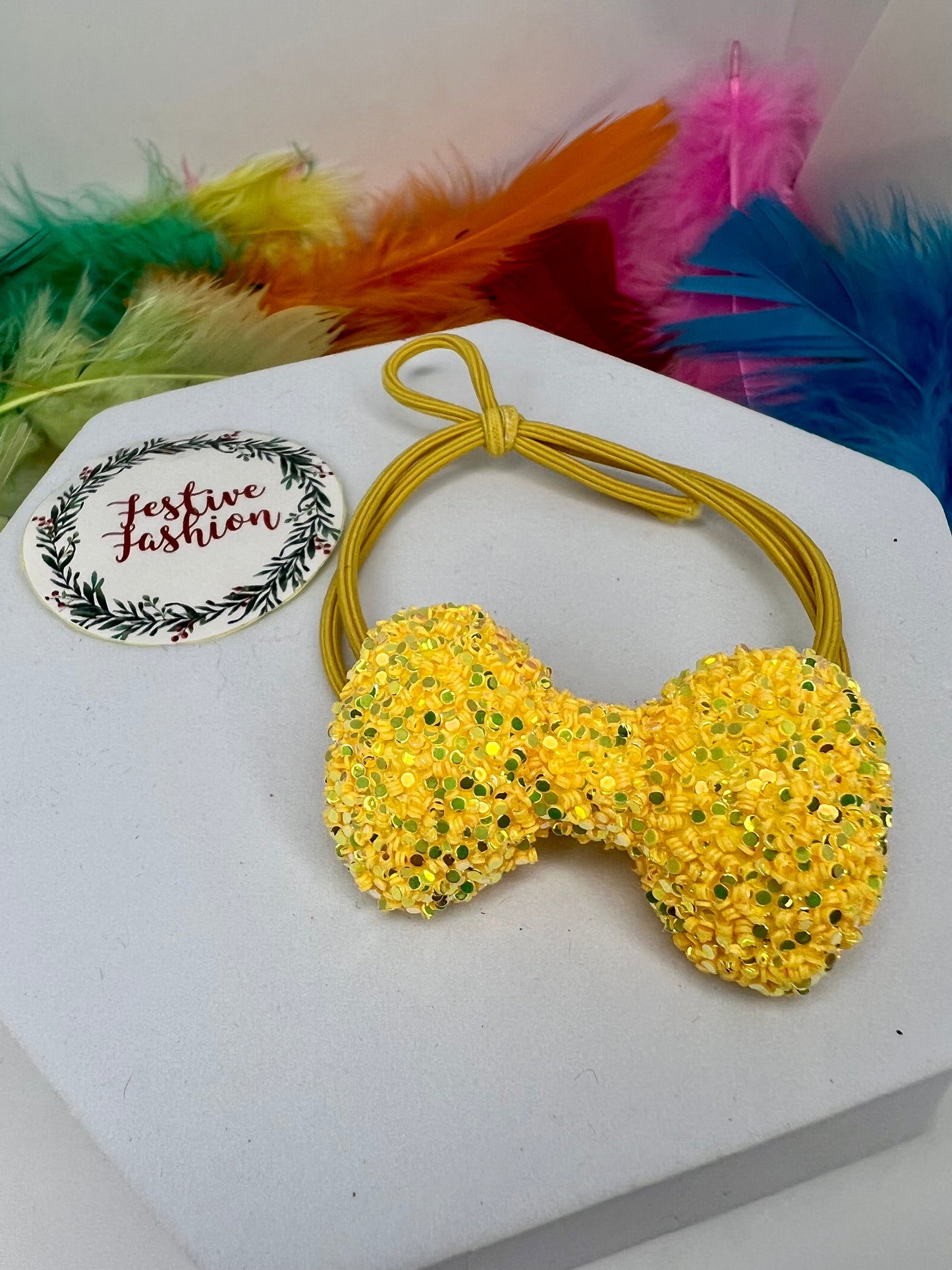 Glitter Bow Hair Bobbles