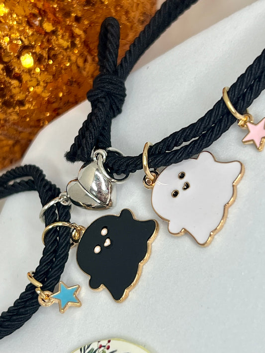 Set of 2 Ghost Charm Friendship Bracelets