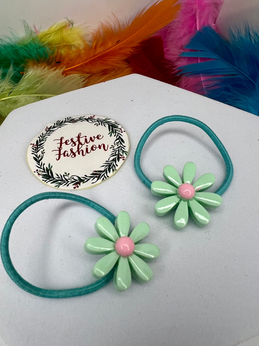Flower Hair Bobbles – Set of 2