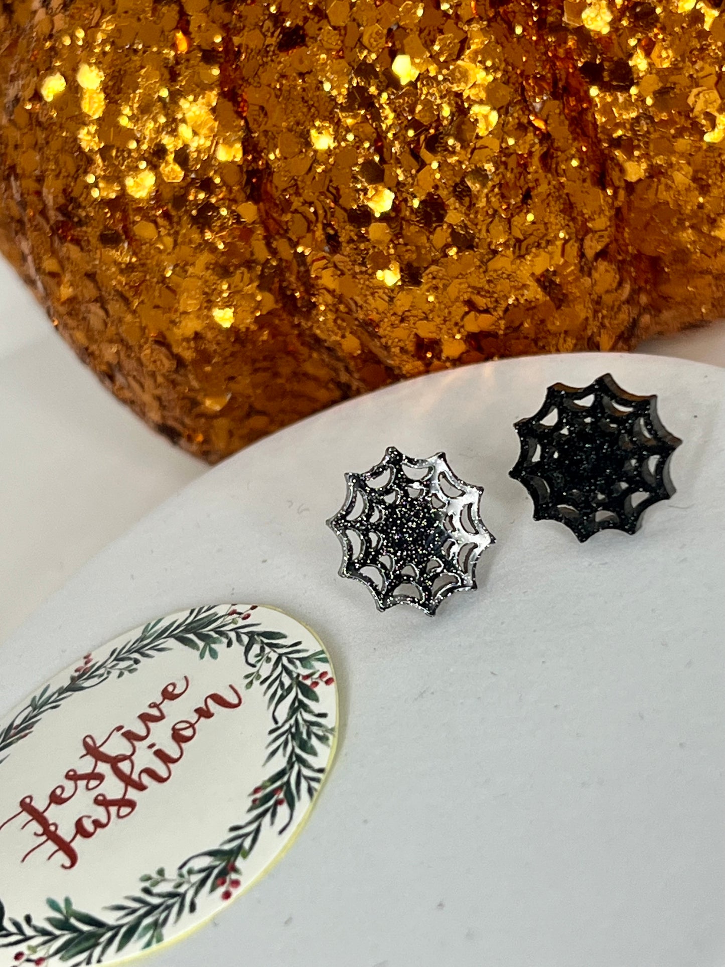 Cobweb Stud Earrings