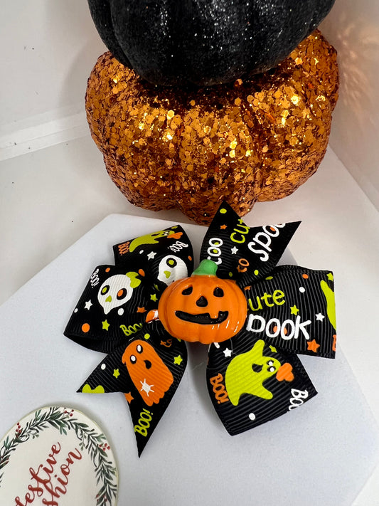 Fancy Halloween Ribbon Hair Clip Bows