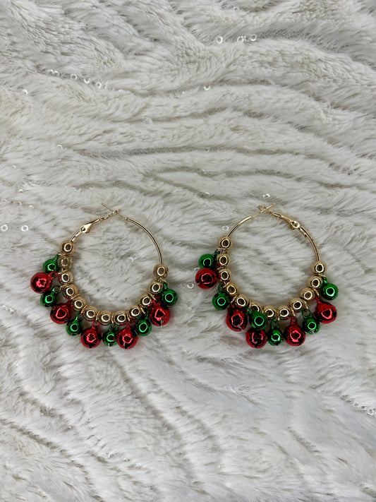 Hoop Earrings with Jingle Bells