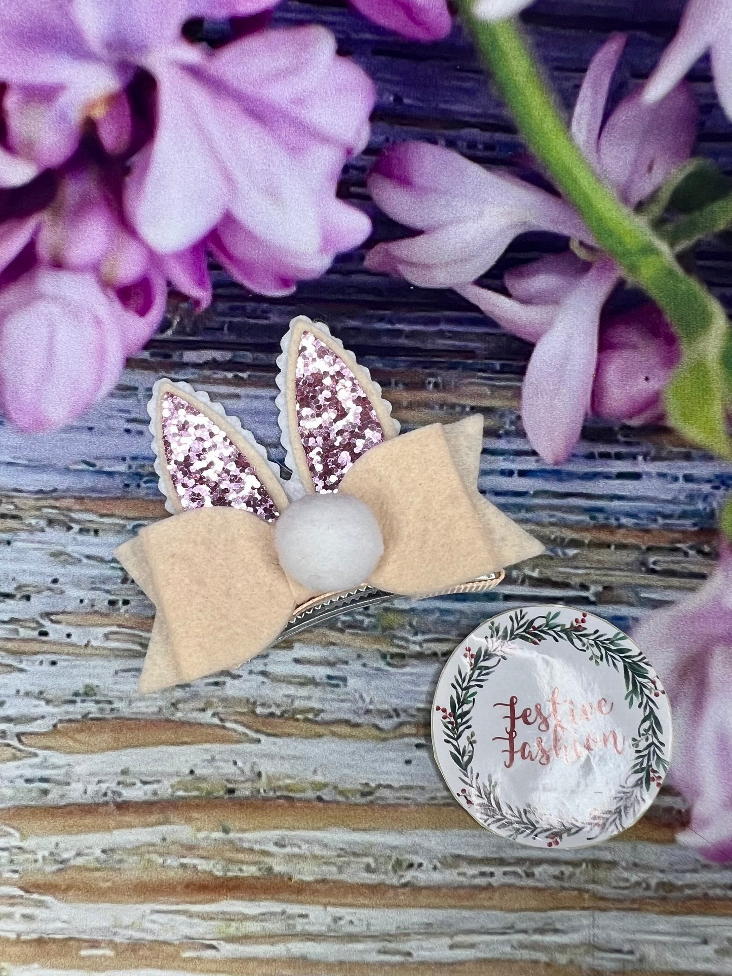 Glitter Rabbit Hair Clips