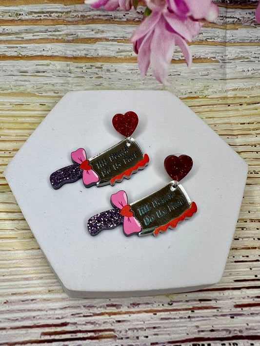 ‘Til Death Us Do Part’ Acrylic Earrings