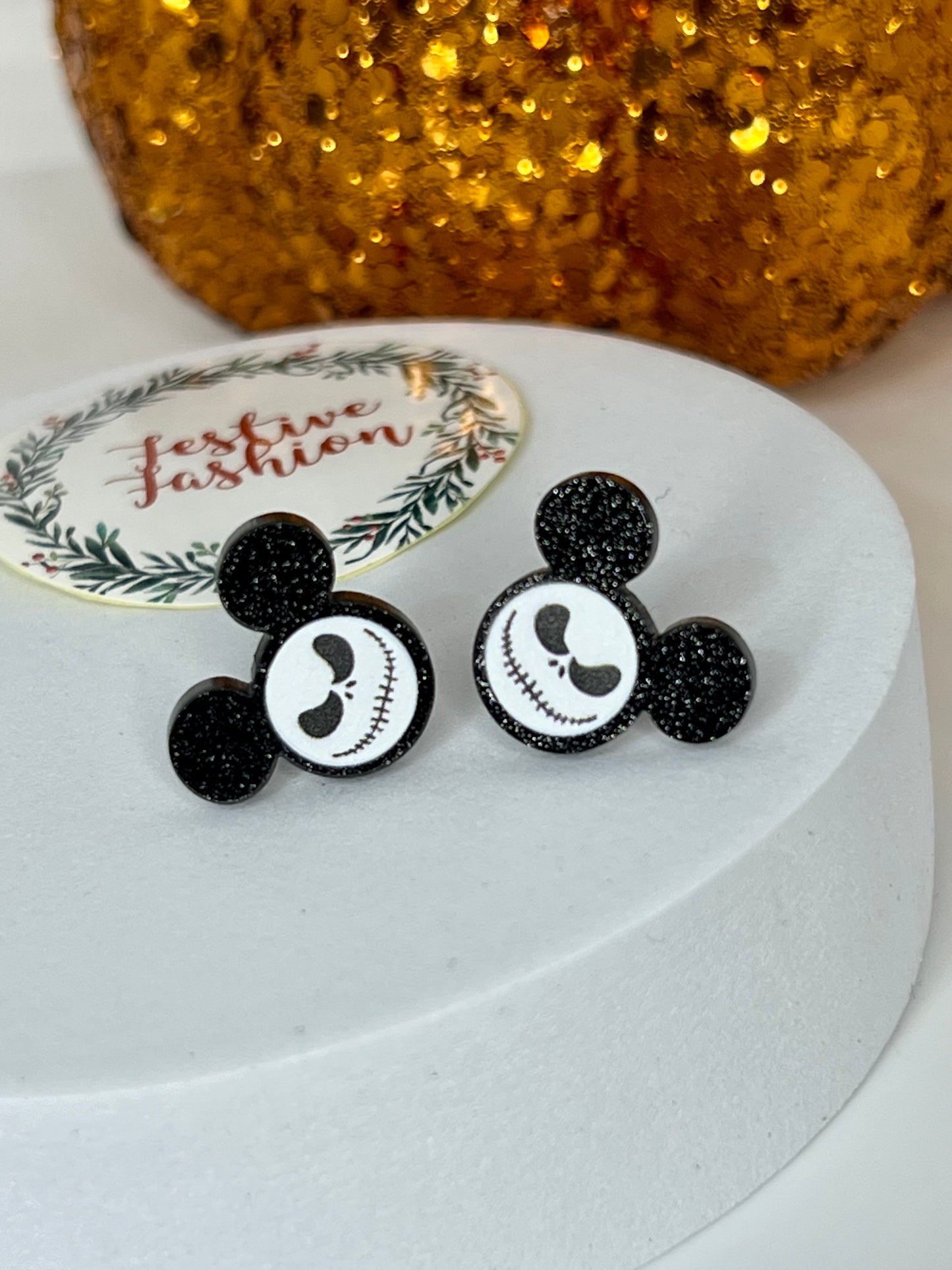 Gothic Mouse Stud Earrings
