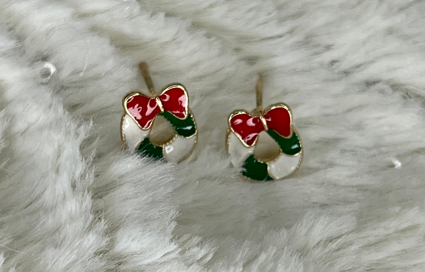 Enamel Christmas Stud Earrings (assorted designs)