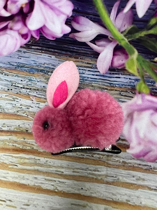 Fluffy Bunny Hair Clip