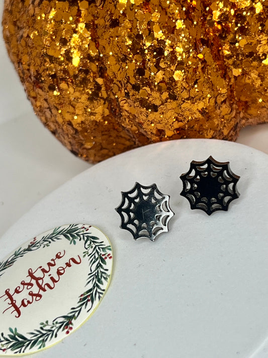 Cobweb Stud Earrings